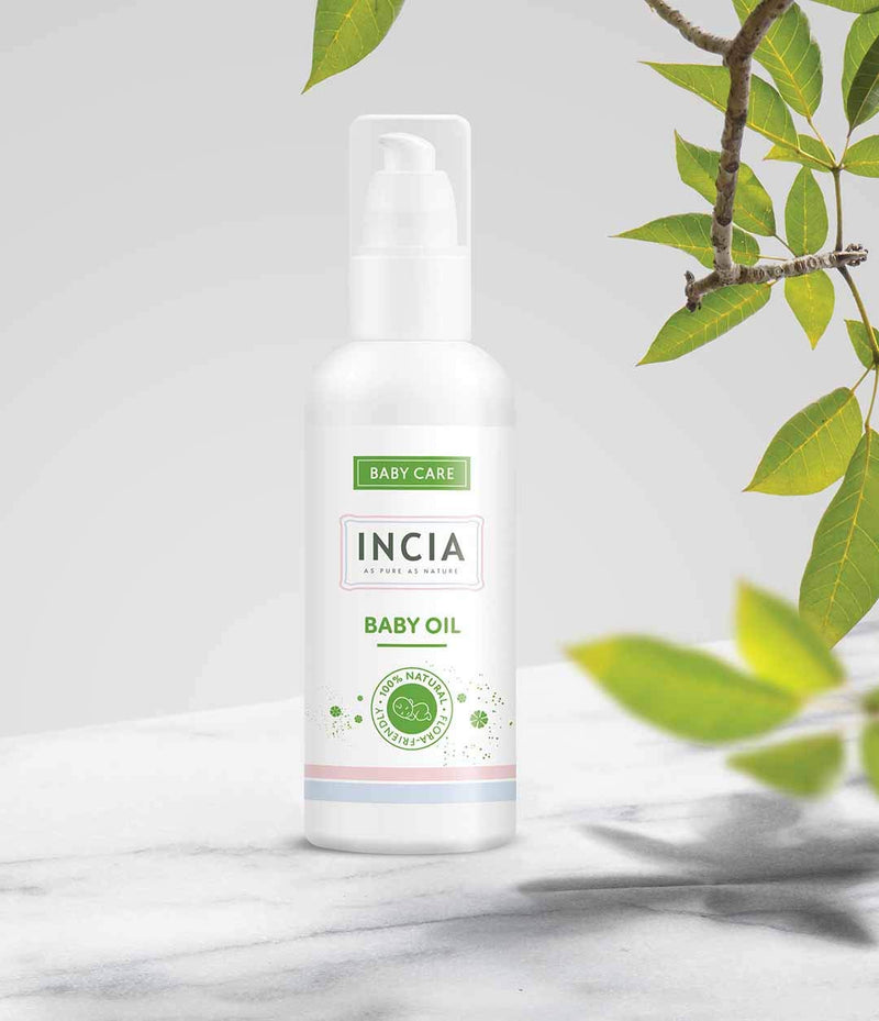 [Australia] - INCIA baby oil 110ml (contains no artificial fragrances and colors, parabens, silicones and paraffin, ideal for babies and adults, with sesame oil - jojoba oil - vitamin E) 
