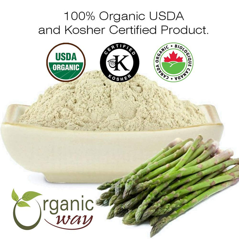 [Australia] - Organic Way Shatavari Powder (Asparagus racemosus) - Kosher & USDA Certified | Vegan, Non-GMO & Gluten Free | Tested for Heavy Metal and Purity | Resealable Bag | 100% Raw from India (1/4LBS / 4Oz) 4 Ounce (Pack of 1) 
