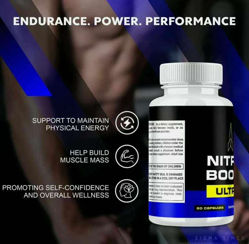 Nitric Boost Ultra Energy Advanced Performance and Recovery Agent - 60 Capsules/Supplement Heaven