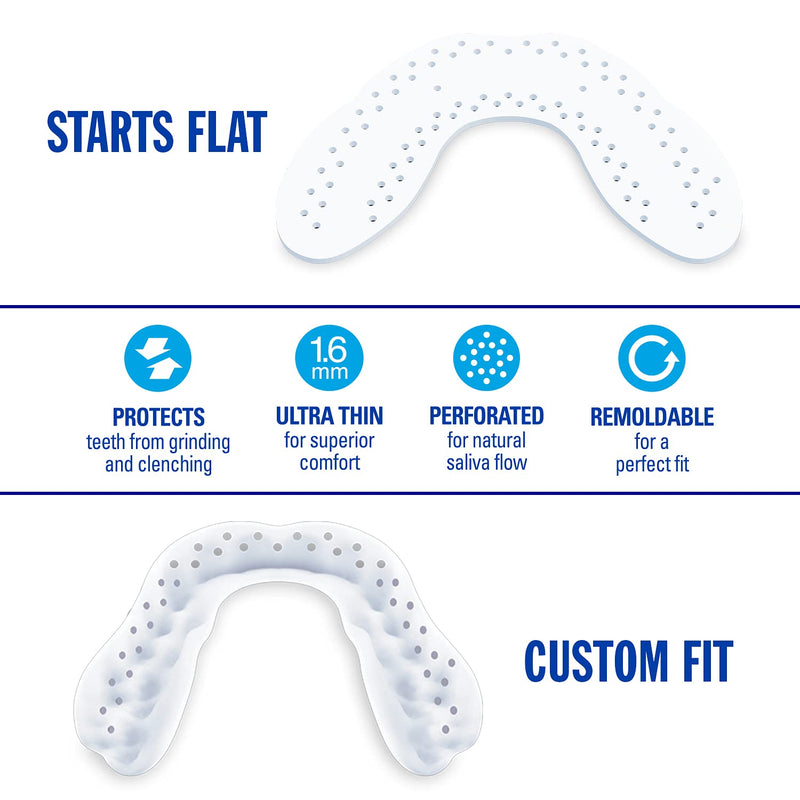 [Australia] - Nighttime Dental Guard – Comfortable Mouth Guard for Bruxism - Custom Fitted Protection for Teeth Grinding and Jaw Clenching Plus Storage Case 