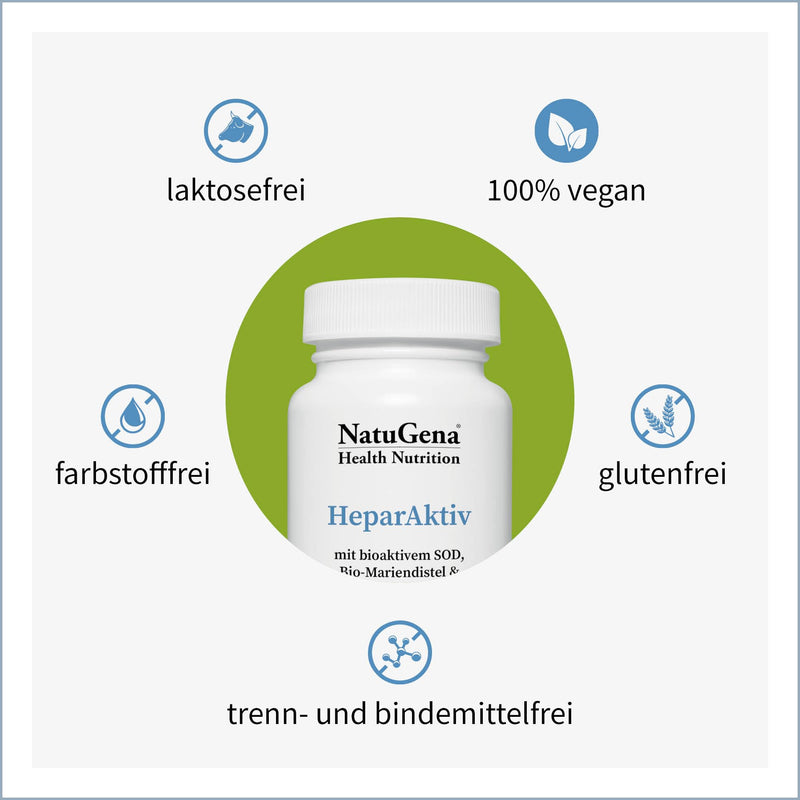 [Australia] - NautuGena HeparAktiv SOD/MSM powder/cell renewal/organic milk thistle/organic coriander & wild garlic/vegan/120 capsules (1-month pack) 