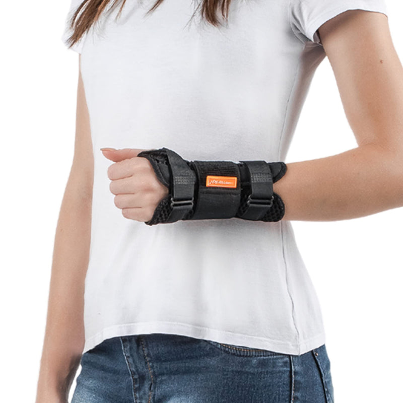 [Australia] - HIDROLIGHT - Comfort Air Orthosis for Left Hand Brace - Pain Relief Wristbands, or Tendonitis, Arthritis, Sprains, Carpal Tunnel - Non-Slip Grip, Adjustable Stripe, Wrist Support - Black, Medium 1 