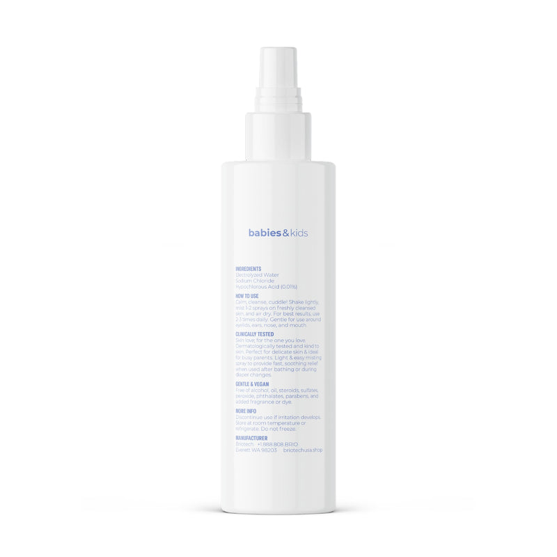 [Australia] - Briotech Baby Skin Love Spray | Gentle Hypochlorous Acid Mist for Soothing, Calming & Cleansing Delicate Skin | Pediatrician-Approved, Added Fragrance-Free | 4 oz (4 Pack) 4 Fl Oz (Pack of 4) 