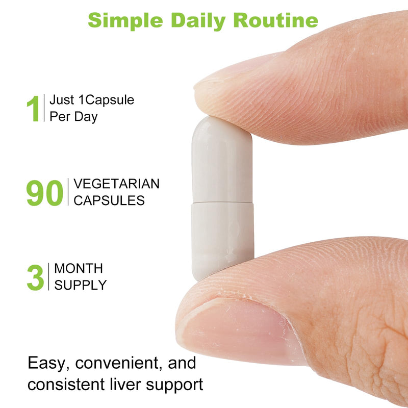 Milk Thistle Capsules, Milk Thistle Extract & Antioxidants 300mg, Pueraria& Inositol & Vitamin C, Liver Detox Support, 90 Capsules 1