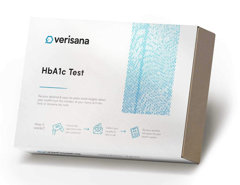HbA1c Test – at Home Kit – Measure Your A1c Blood Sugar Levels – Blood Analysis by CLIA-Certified Lab – Verisana