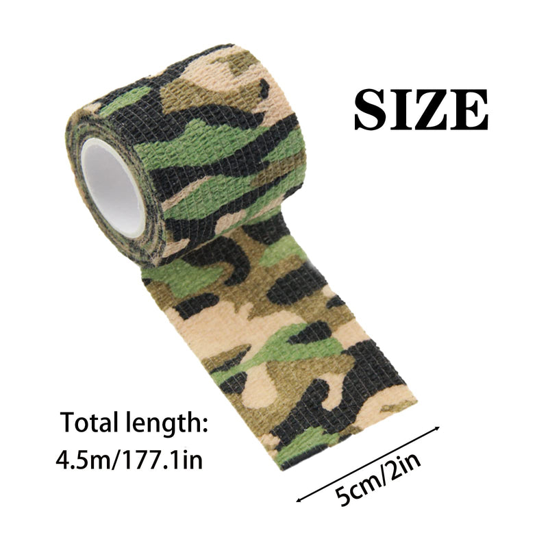 [Australia] - VideoPUP 18pcs Tattoo Grip Tape,Disposable Cohesive Tattoo Grip Cover Elastic Bandage Handle Grip Tube for Tattoo Machine Tattoo Grip Accessories,Wetland Camouflage 18pcs Wetland Camouflage 