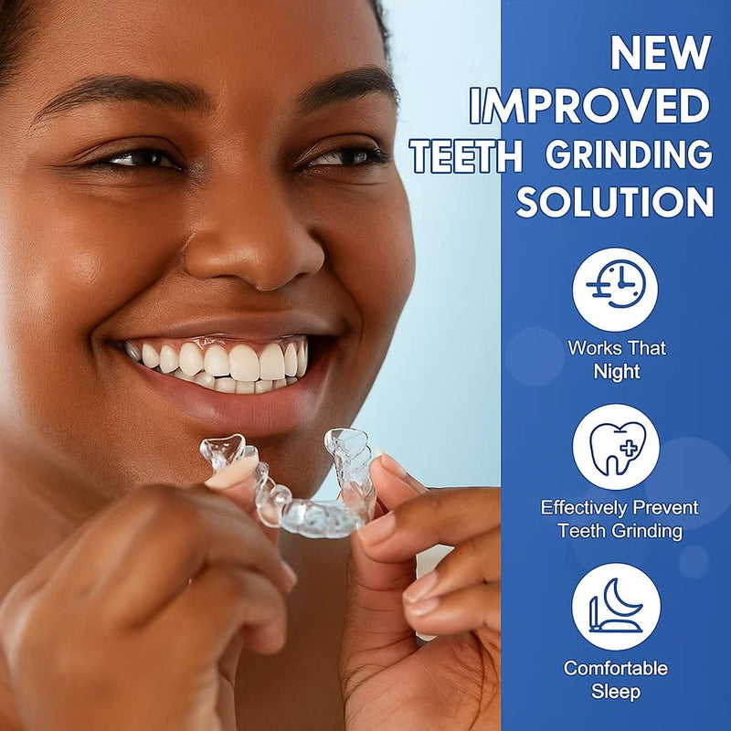 [Australia] - Mouth Guard for Teeth Grinding and Clenching at Night – Dental Night Guard for Sleep Bruxism Relief, Soft Fit Tray for Adults 