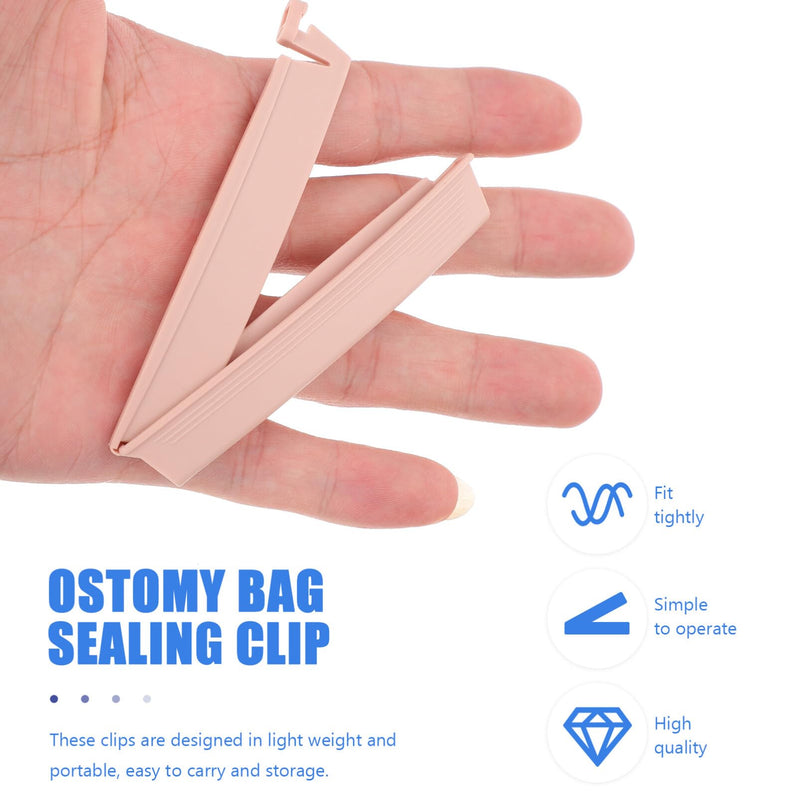 Healifty 10Pcs Ostomy Bag Clip Drainable Pouch Clamp Tail Closure Surefit Leak- Proof Colostomy Sealing Bars Postoperative Care Tools Fistula Accessories 1