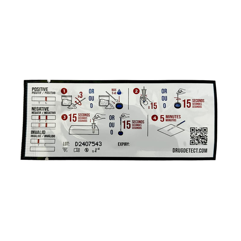 Xylazine Test Strips - Detect XYL in Liquid and Substances - 50 Individually Pouched Test Strips DD-S-50-P-X