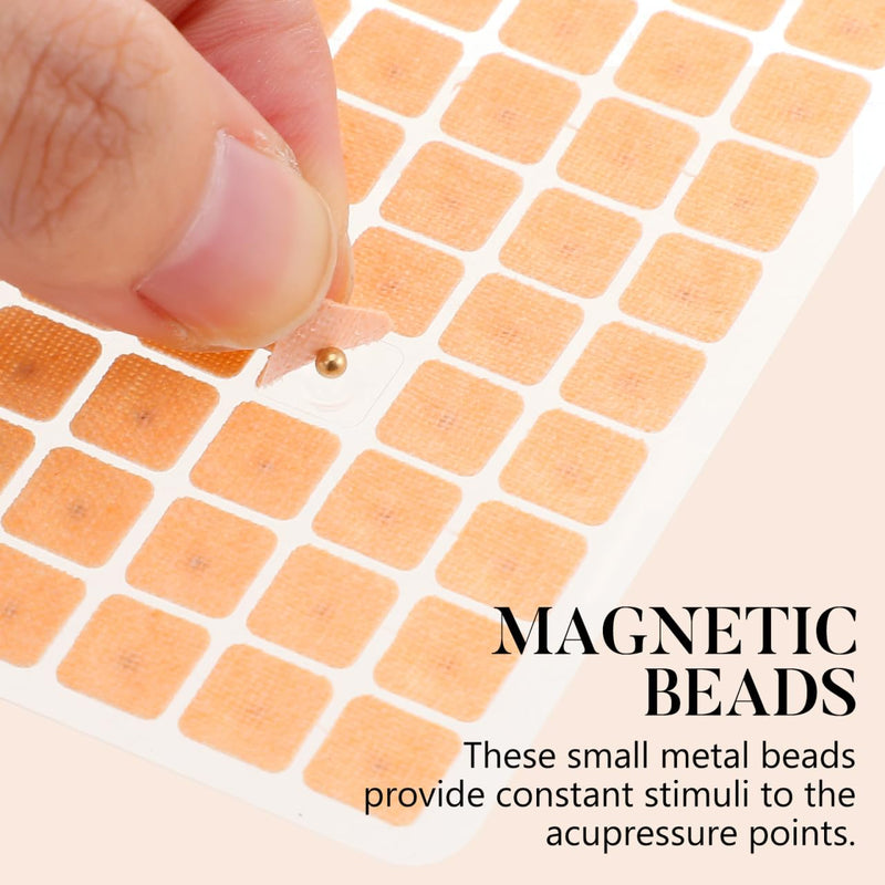 [Australia] - Healifty 600 Count Ear Seeds Stainless Steel Magnetic Ear Seeds Acupuncture Stickers Way to Solve Headache Back Pain Stress 