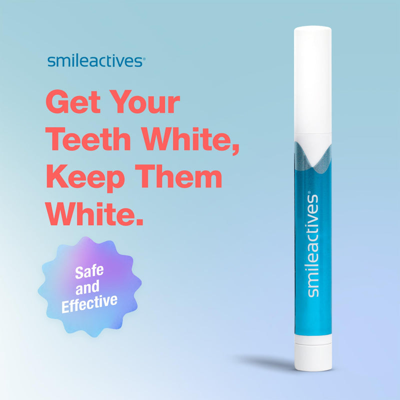 [Australia] - Smileactives Teeth Whitening Pen for White Smile, Fast Tooth Whitener and Stain Remover with Precision Brush Tip, Dental Quality Whitening Gel, Travel Pen, Easy to Use, Vanilla Mint Flavor, 2 Pack 