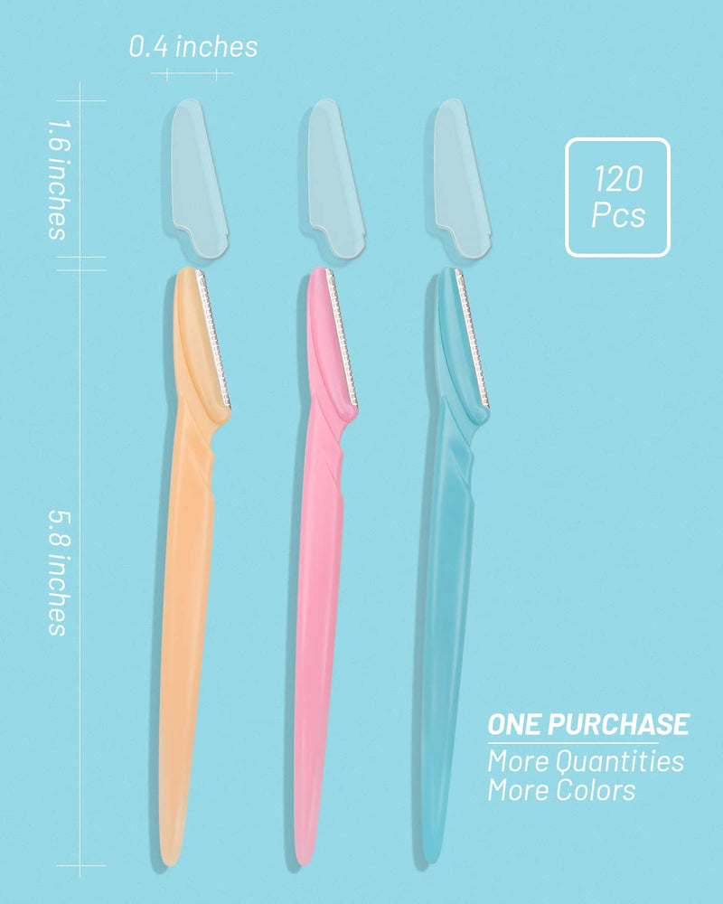 [Australia] - Eyebrow Razor for Women, 120 Pcs Dermaplaning Tool for Face Professional, Face Razor for Women Facial Hair Remover 1 Count (Pack of 120) 