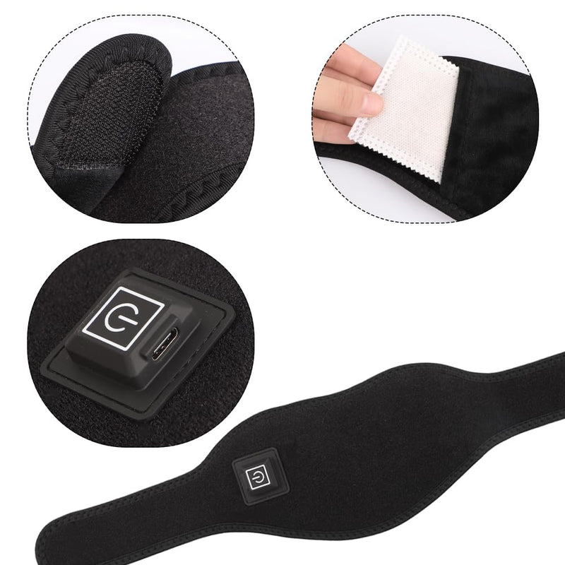 USB Neck Brace Heating Pad Electric Heated Neck Strap Wrap Rechargeable Protector Warmer for Soreness Stiffness