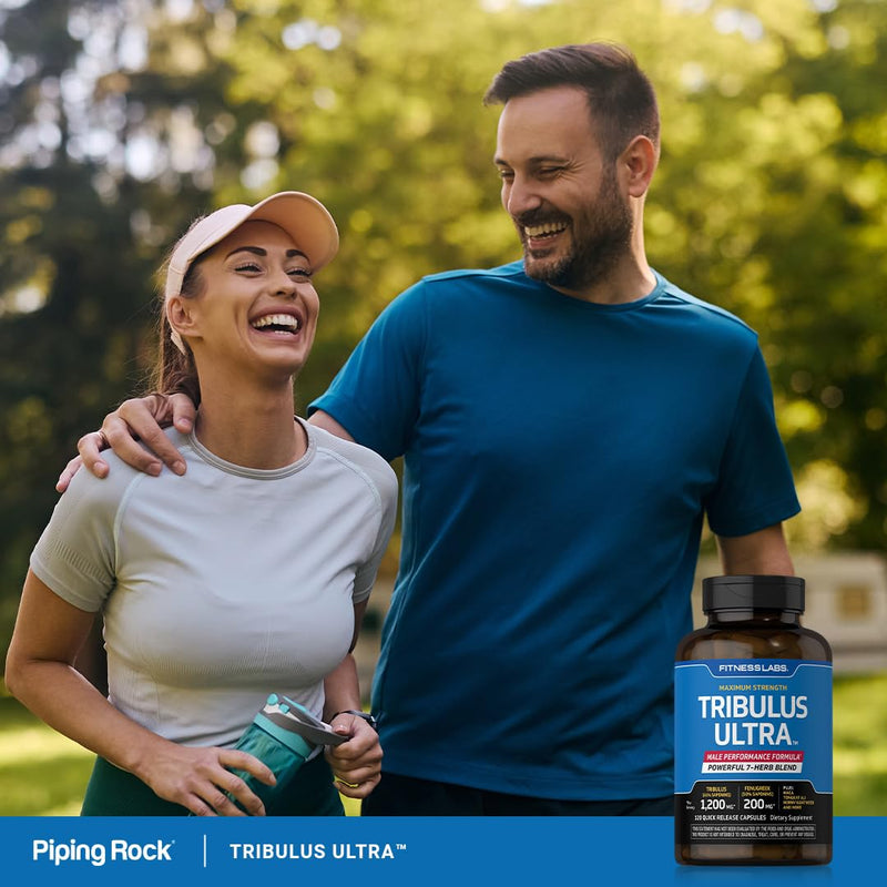 [Australia] - Fitness Labs Tribulus Terrestris for Men | 120 Capsules | Extract Supplement | Complex Blend with Maca, Tongkat Ali, Horny Goat Weed | Maximum Strength | Non-GMO, Gluten Free 