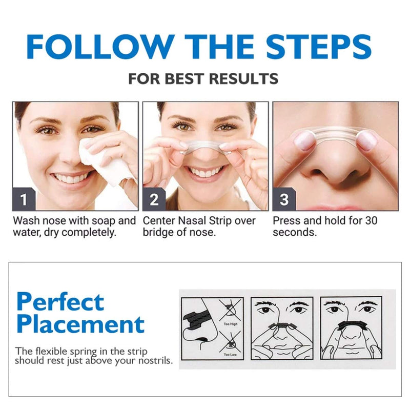 [Australia] - Large Better Breathe Nasal Strips to Reduce Snoring Works Instantly to Improve Sleep, Relieve Nasal Congestion Due to Colds & Allergies (60 Pack) 60 Pack 