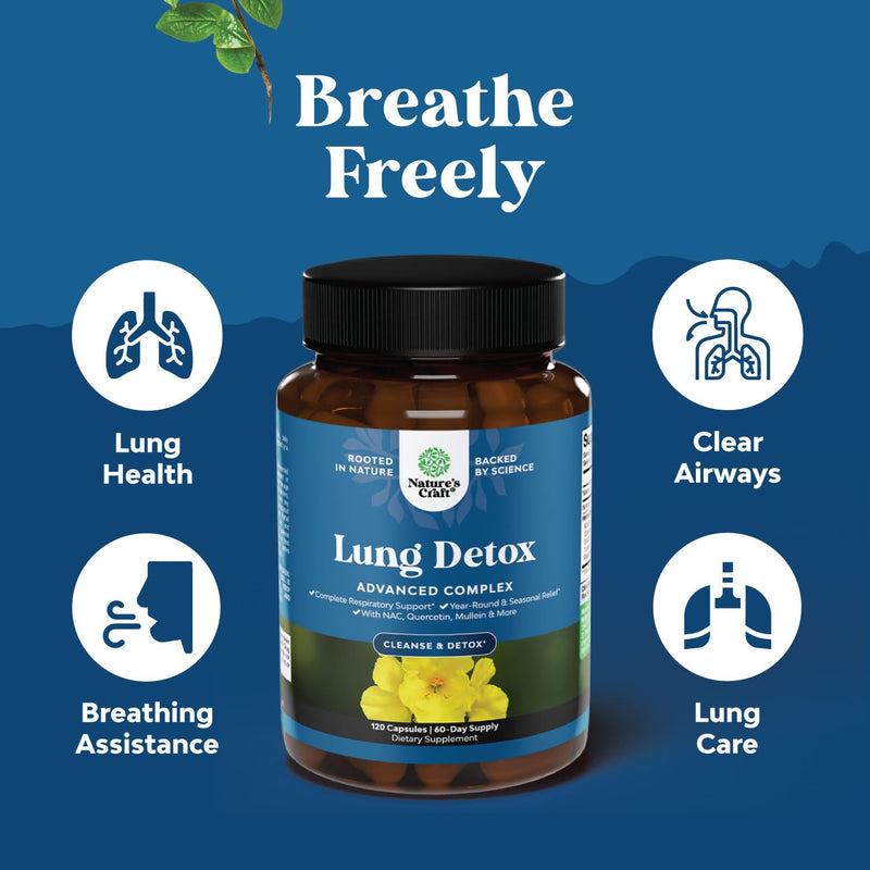 [Australia] - Lung Detox Mullein Leaf Capsules - Purifying Mullein Lung Cleanse Complex with NAC Quercetin & Cordyceps Extracts - Leaf Herb Respiratory Supplement for Sinus Immunity & Breathing Support 