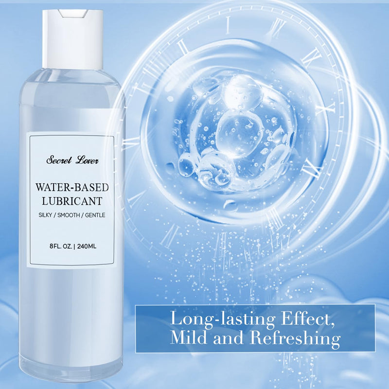 [Australia] - Secret Lover Water-Based Personal Lubricant, Silky Smooth Long-Lasting Lube for Women, Men, and Couples, Natural Ingredients Non-Staining, 8 Fl Oz 8 Fl Oz (Pack of 1) 