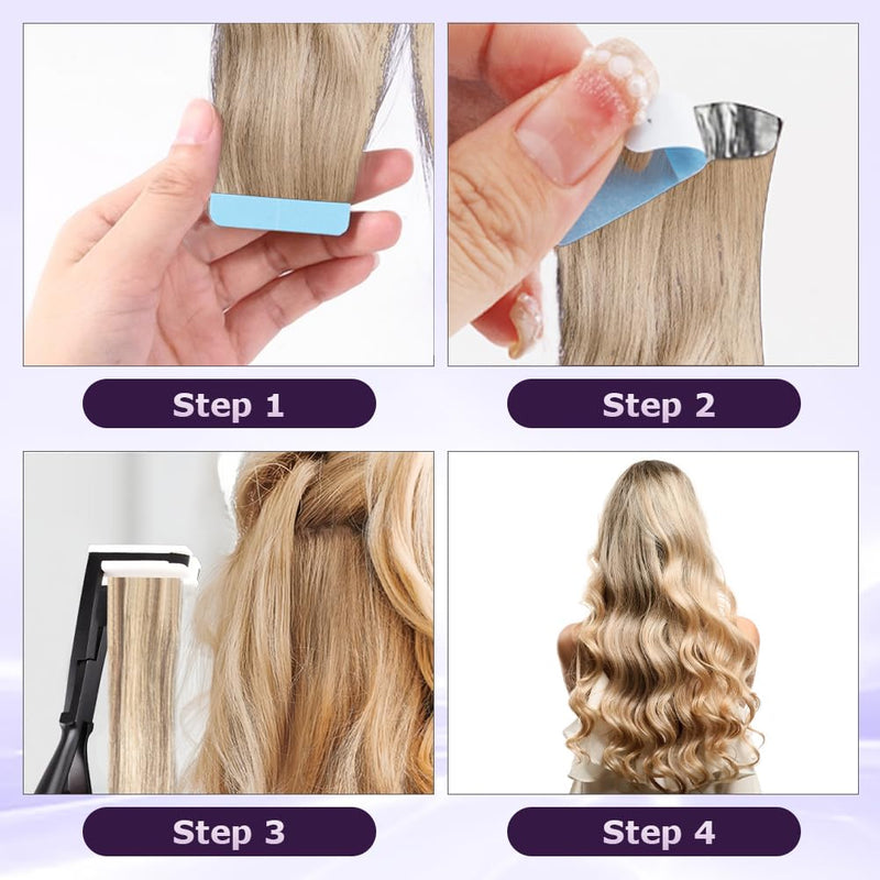 [Australia] - Tape in Hair Extensions Plier, Stainless Steel Flat Surface Extensions Tape Sealing Clamp Pliers Tool, Microlink Hair Extension Removal Tool Kit for Women Hair Extension Tools(Black) Black 