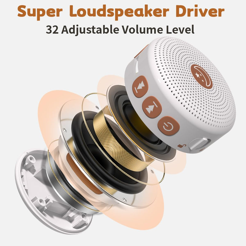 [Australia] - Mini Sound Machine Portable Baby White Noise Machine Brown Noise Machine with 30 Soothing Sounds for Kids Adults Auto-Off Timer 32 Volume Levels Battery Sleep Machine for Home Office Privacy & Travel 