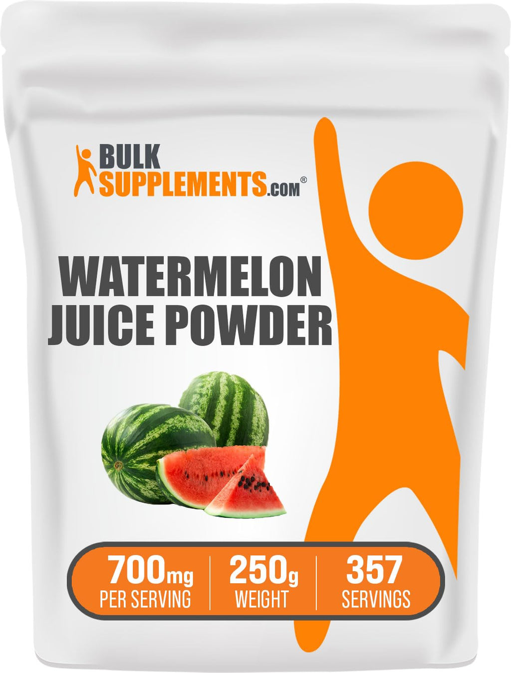 BulkSupplements.com Watermelon Juice Powder - From Watermelon Fruit, Watermelon Powder - Fruit Powder, Hydation Supplement - 700mg per Serving, 250g (8.8 oz) (Pack of 1) 8.8 Ounce (Pack of 1)