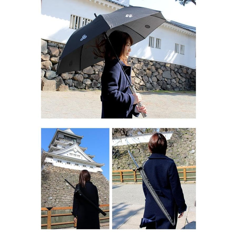 Japan Samurai Sword Umbrella with shoulder cover 8-rib Umbrella Parasol Sengoku Warlord Samurai Japanese
