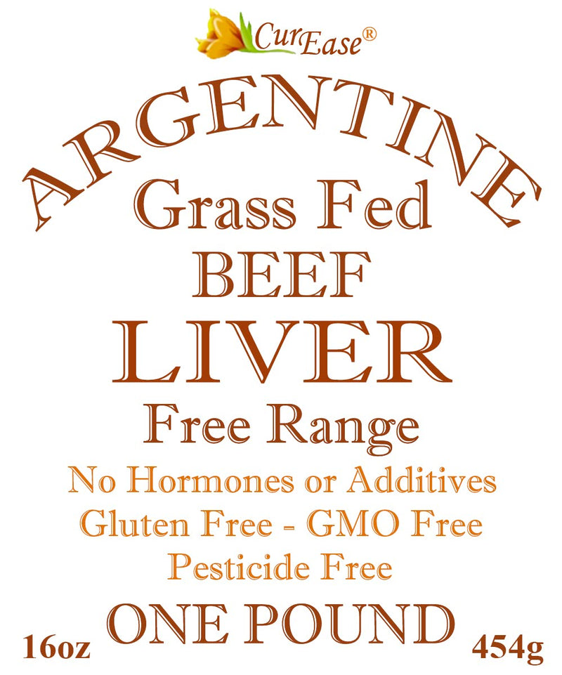 [Australia] - CurEase Argentine Grass Feed Beef Liver Powder Undefatted Desiccated (dried) Pesticide and Hormone Free 1lb One Pound (453grams) 908 Servings 