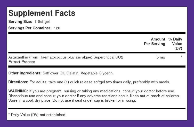 [Australia] - Piping Rock Astaxanthin Supplements 5mg | 120 Softgels | Non-GMO, Gluten Free 