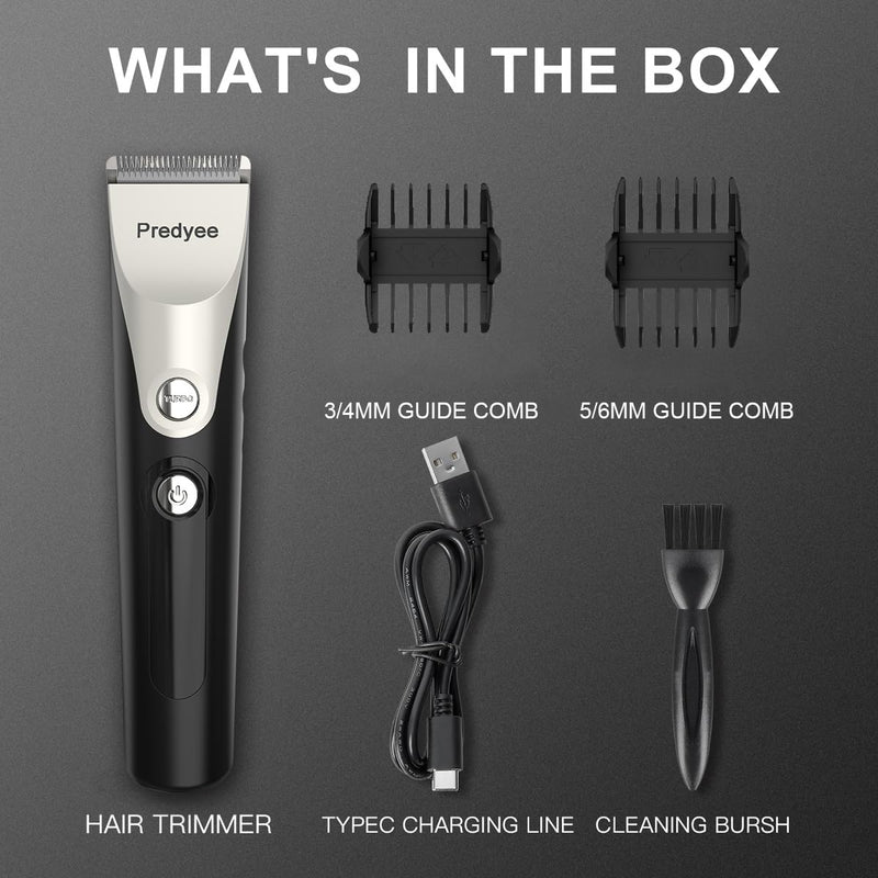 Manscape Trimmer for Men - Body Hair Trimmer for Pubic, Groin & Balls, Ceramic Blade No Nicks, Cordless Electric Razor with USB-C Charging, Rechargeable Groomer Gift for Him