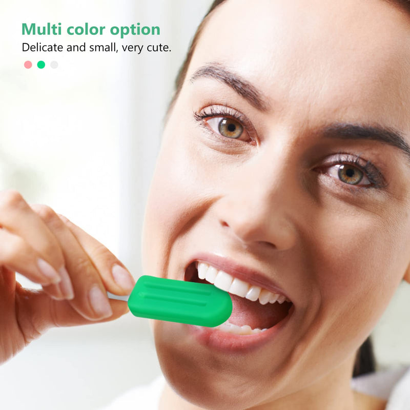 Operitacx Silicone Chewies for Braces 6Pcs Popsicle Shape Orthodontic Aligner Chewable Tablets with Handle for Masseter Muscle Exercise and Portable Use