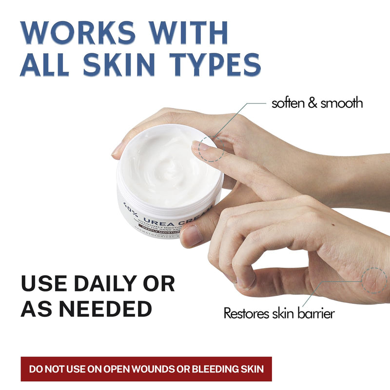 OUKEYA Urea Cream 40 Percent,Foot & Hand Cream for Dry Cracked,Urea Lotion for Feet Maximum Strength(2 Packs) 5.29Oz-2P