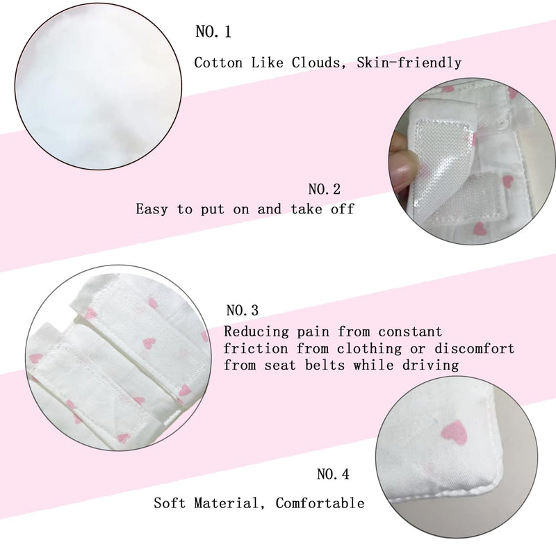 [Australia] - 2PCS Bra Strap Pad Protector for Chest Port，Pacemaker Pillow for Bra Post-Surgery，Port Pillows for Chemo Patients，Heart Surgery Recovery Support Cushion (Love) Love 