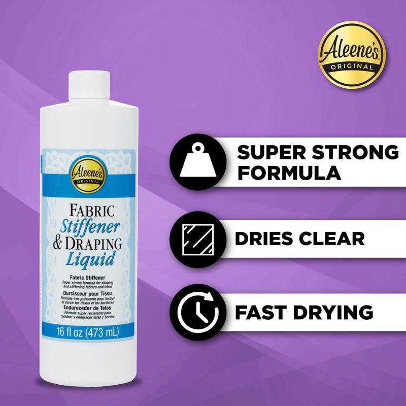 [Australia] - Aleenes fabric stiffener &draping liquid, Clear, 16 ounces 16 Fl Oz (Pack of 1) 