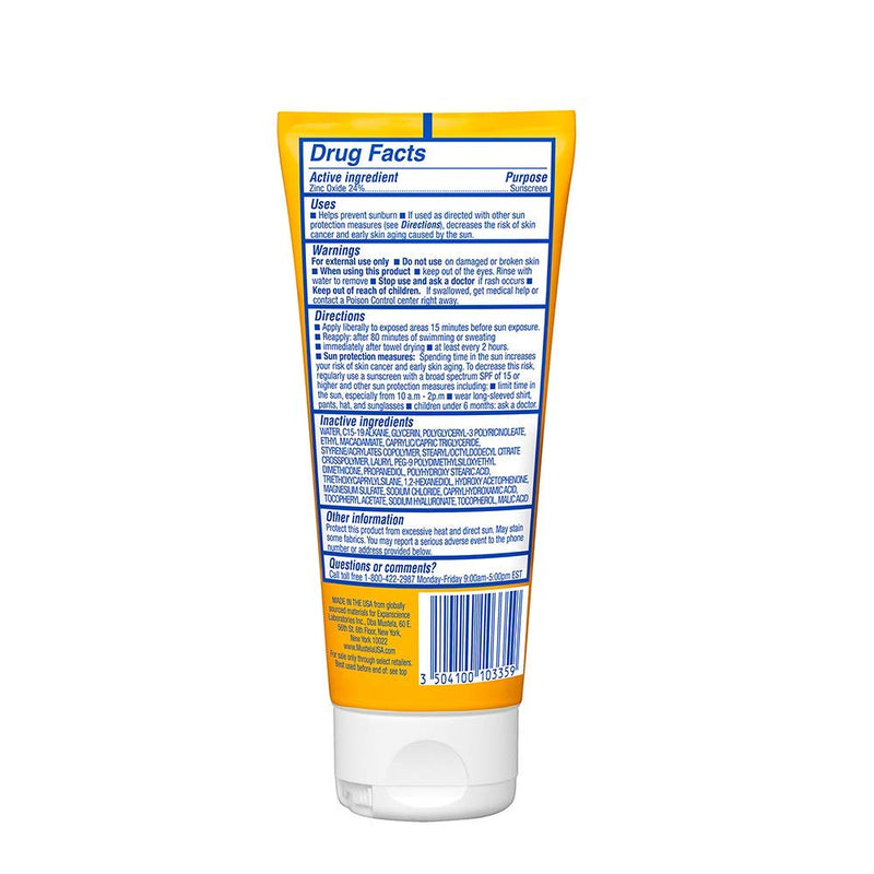 Mustela Baby Mineral Sunscreen Lotion SPF 50 Broad Spectrum - Face & Body Sun Lotion for Sensitive Skin - Water Resistant & Fragrance Free - Regular & Family Size 3.38 Fl Oz (Pack of 1)