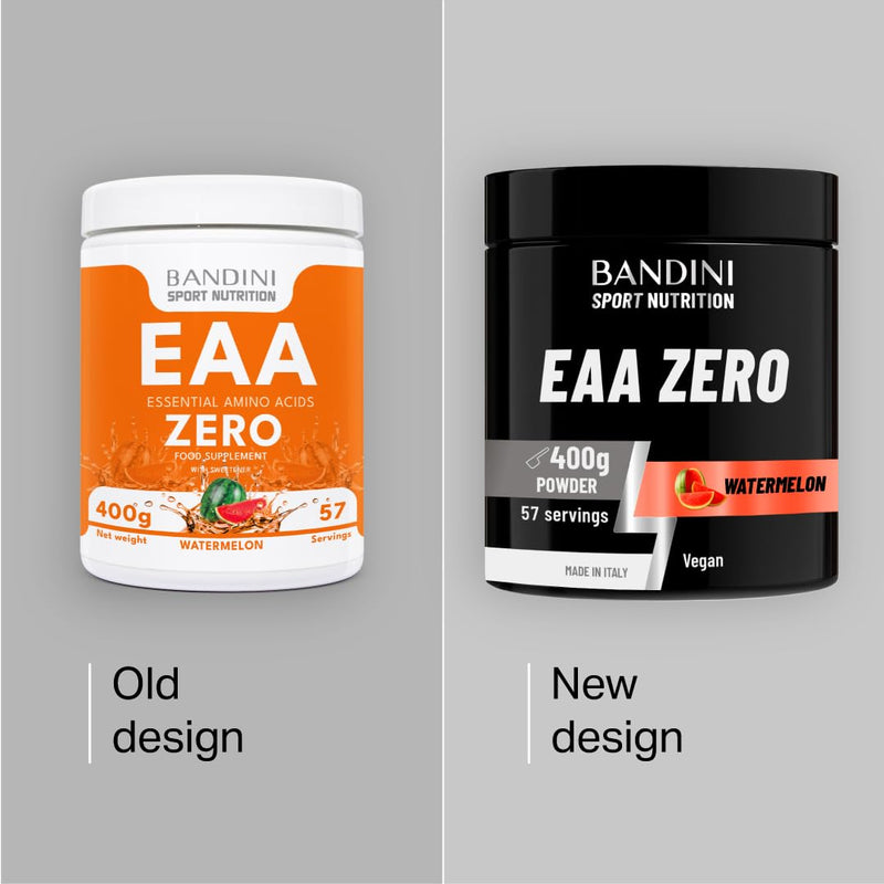 Bandini® EAA Essential Amino Acids | 400 g Powder | 9 Fermented Essential Aminoacids EAAs + BCAAs 2.1.1 & Vitamin B6 | Muscle Growth & Recovery | Intra, Pre & Post Workout | Vegan, Watermelon Flavour 57 Portions (Lot de 1)