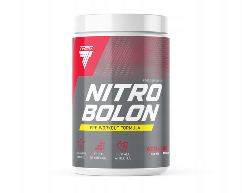Trec Nutrition Nitrobolon - Advanced Pre-Workout Formula with Creatine Stack, Performance Enhancer, Boosts High Intensity Workouts & Rapid Absorption (600g, Tropical) 600 g (Pack of 1)