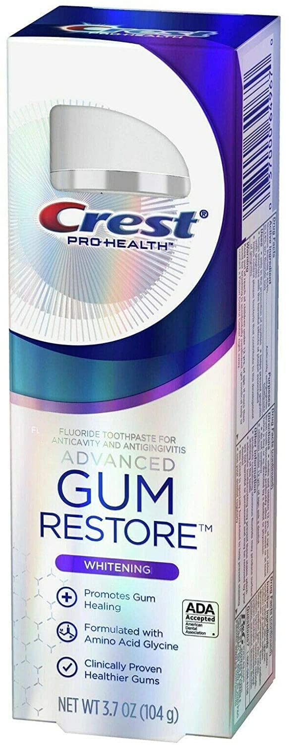 [Australia] - Crest Pro Health Gum Restore Advanced Whitening Toothpaste, 3.7 Oz (104g) - Pack of 2 