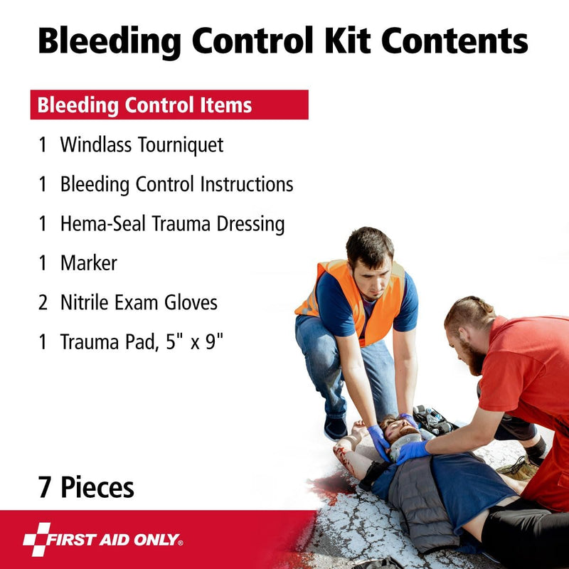 [Australia] - First Aid Only 91512 Critical Essentials Bleeding Control Kit for Limb Wounds, 7 Pieces 