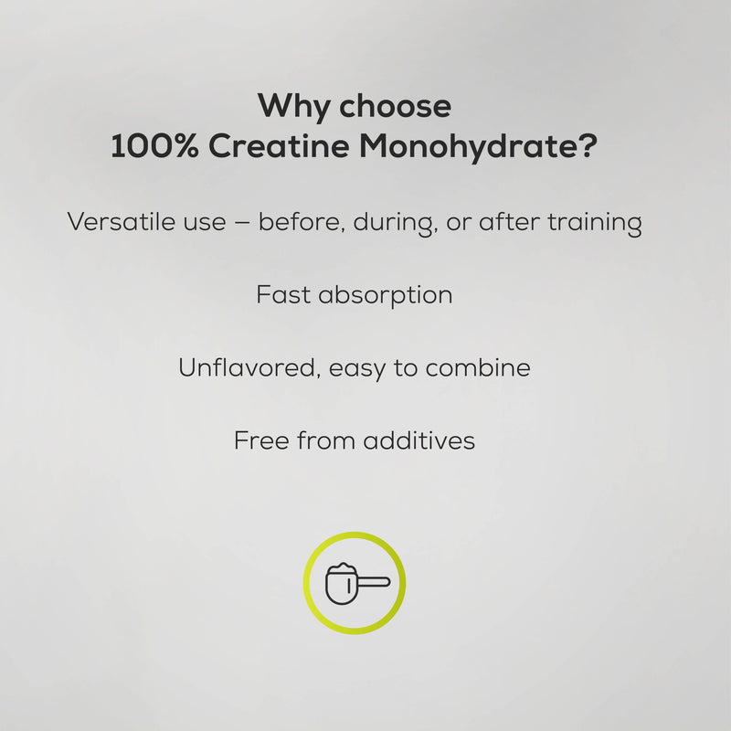 BioTechUSA 100% Creatine Monohydrate | Pharmaceutical-Grade Creatine | Micronized | Vegan | Glutenfree, 500 g, Unflavoured