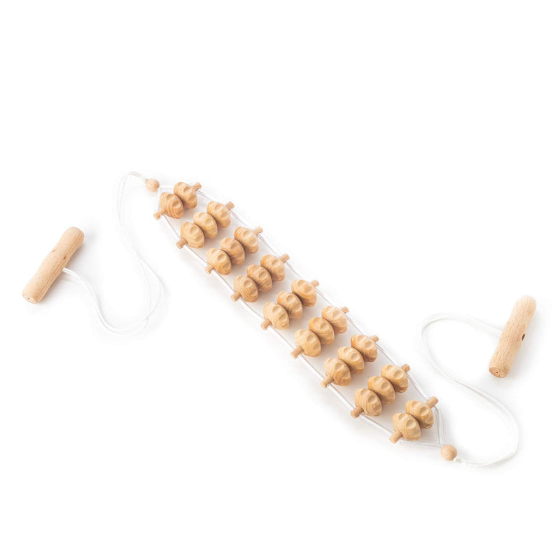 [Australia] - Tuuli Accessories – Back Massager with Rollers and Rope, Multi-Functional Back Roller and Neck Massager, Eases Muscle Tension and Supports Skin Health, Muscle Roller 47.2 inches 