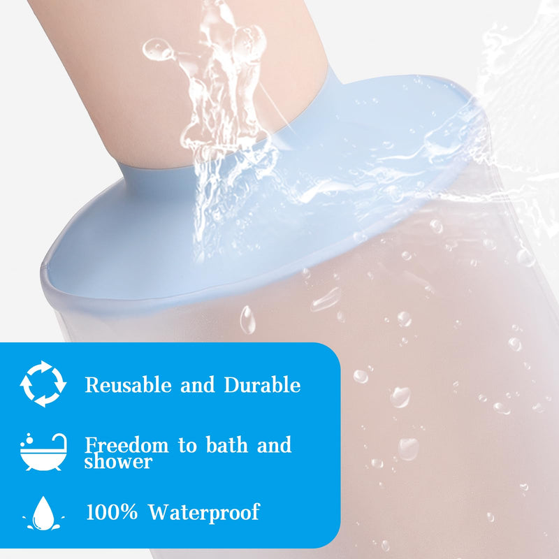 [Australia] - Fasola Plaster Shower Leg, Non-Slip Shower Protector Leg, Reusable Waterproof Leg Protector for Broken Thigh, Leg, Knee, Foot, Toe Long Leg Adult 
