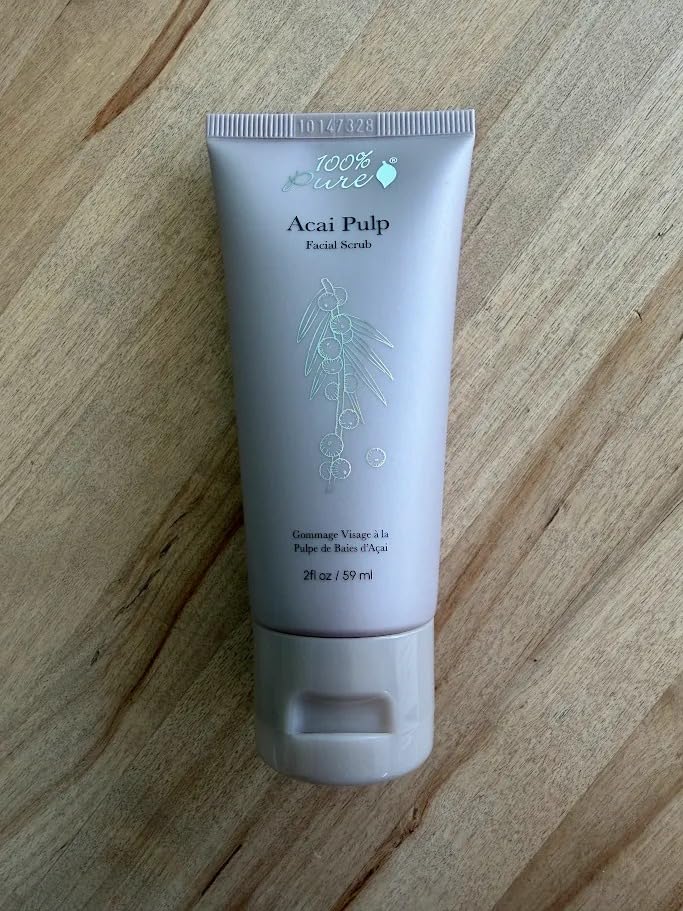 100% PURE Acai Pulp Facial Scrub, 2 fl oz | Exfoliating; for combination skin; Organic