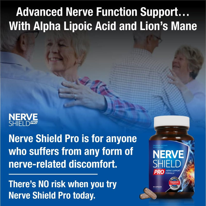 Nerve Shield Pro - Advanced Nerve Formula with Alpha Lipoic Acid, Lion's Mane, and 10 Essential Ingredients for Relief and Comprehensive Long-Term Support of Nerve Health - 1 Pack