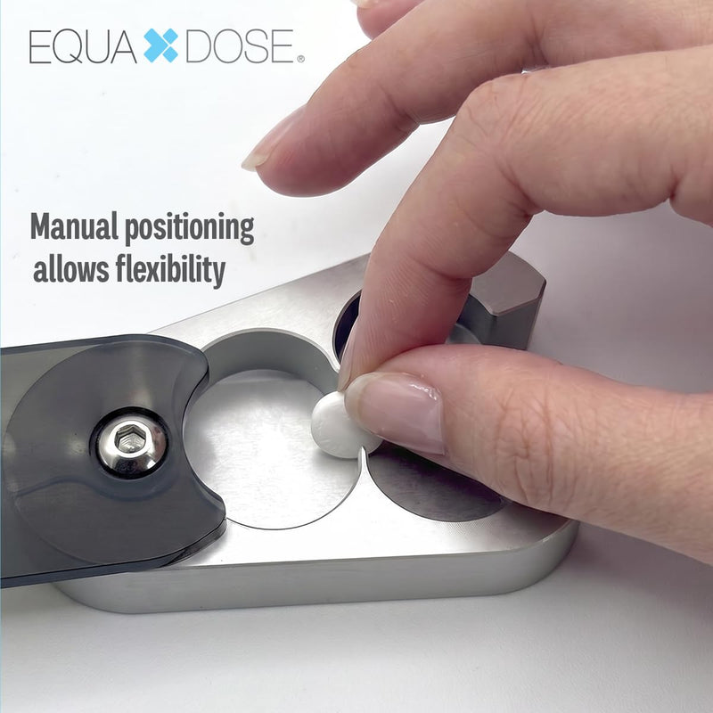 EQUADOSE Pill Splitter with Premium and Durable Aluminum Blades, Black | Safely and Cleanly Cuts Small and Large Tablets, Vitamins, and Pills, Tablet Divider for Accurate Medication Dosing