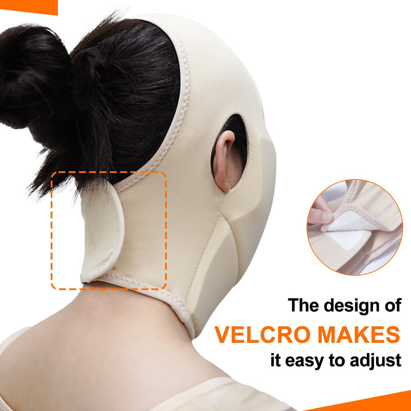 V-Line Mask Chin Up Mask V Shaped Face Mask Chin strap Thread Lifting Face Mask for Post-Surgery Skin Tightening V-Shaped Face Shaping and Double Chin Reduction