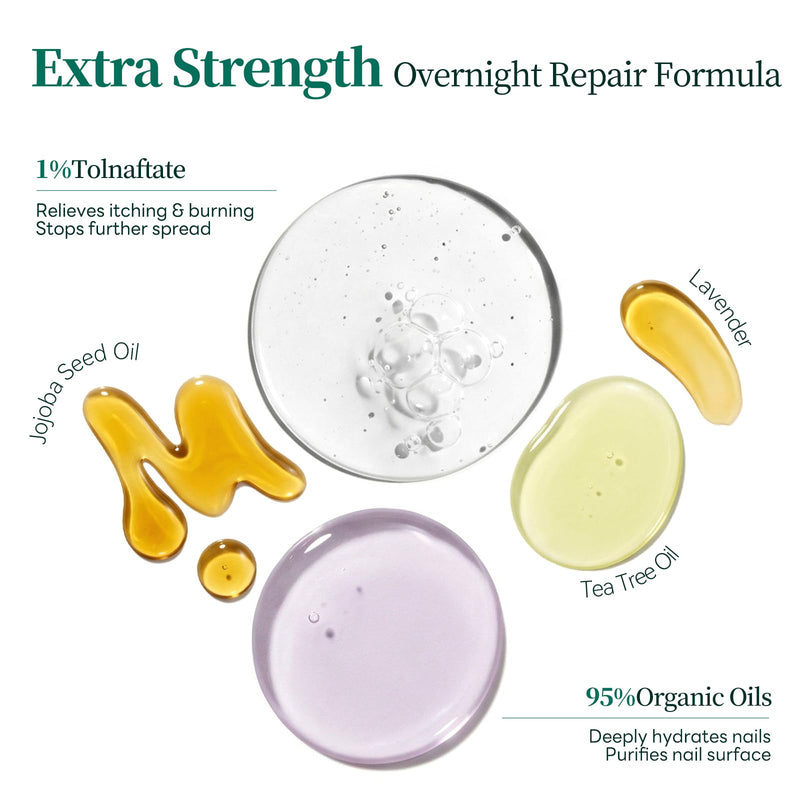 Apuree Nighttime Antifungal Pen Extra Strength 1% Tolnaftate Overnight | Tea Tree Oil, FSA-HSA Eligible, For Discolored Yellow Thick Brittle Damaged Nails, Improves Nail Appearance, Mess-Free