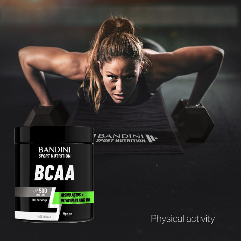 Bandini® BCAA 500 Vegan Tablets | 3000mg per Serving | BCAAs (not Capsules or Powder) Pre Workout Branched Chain Amino Acids + Vitamin B6, B1, L-Leucine, L-Isoleucine, L-Valine | BCAA Energy