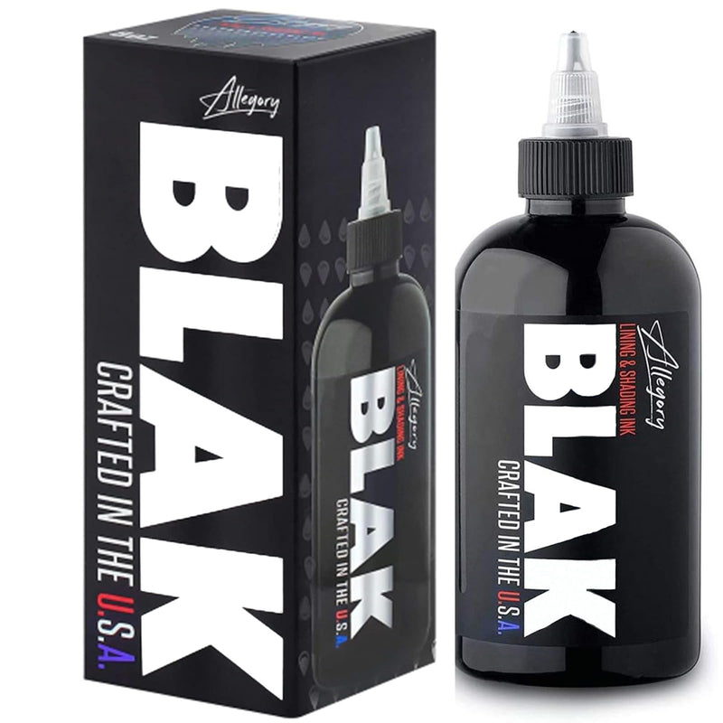[Australia] - Tattoo Ink ‚Äì Blak, Premium Black Tattoo Ink, Perfect for Lining and Shading, Smooth, Consistent Pigment, Vegan Friendly Tattoo Color, Organic Ink, Crafted in The USA, 8 oz 
