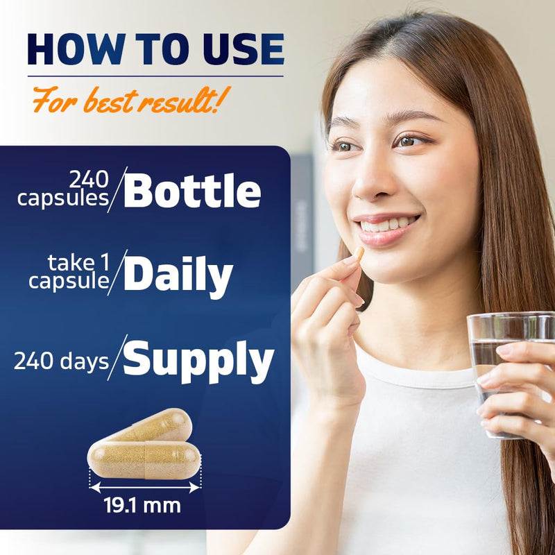 [Australia] - Vitamatic Chamomile 2500 mg Equivalent Per Serving (from 250 mg of 10:1 Extract) - 240 Veg Capsules - Non-GMO & Gluten Free 