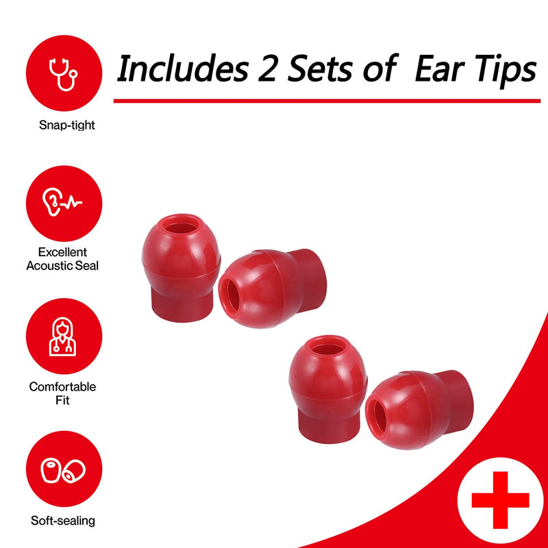 [Australia] - MDF Stethoscope Ear Pieces, Unbeatable Comfort Soft-Sealing Stethoscope Ear Tips Replacement Comptible with MDF Stethoscope Spare Parts Earplugs Accessories (Pink) Pink 
