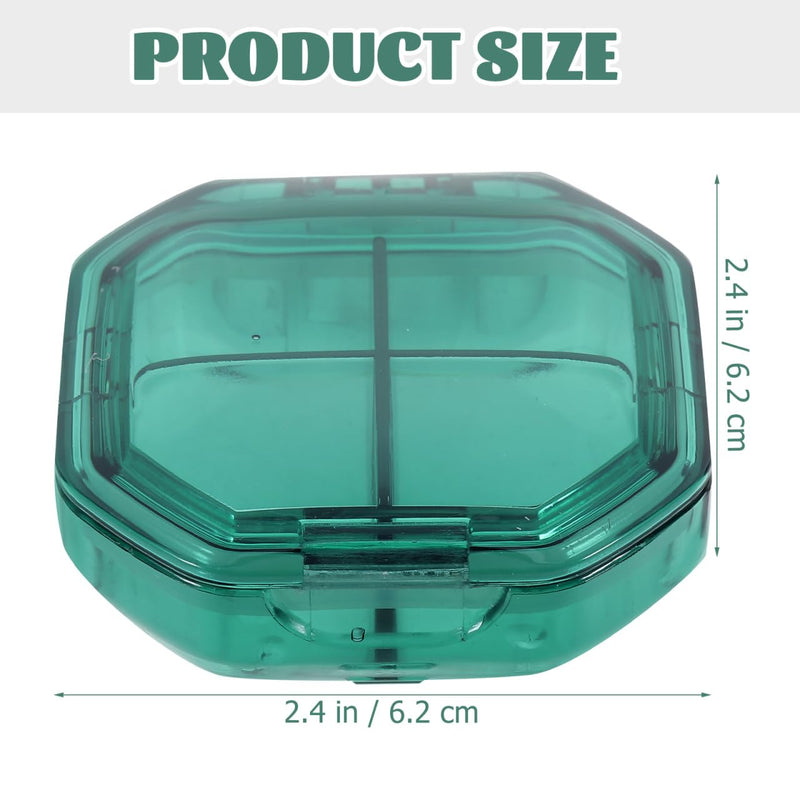 iplusmile Compact Medicine Case 4 Compartment Pill Organizer Portable Travel Medicine Organizer for Daily Use Vitamins Supplements Transparent Lid Storage Box 2.44 X 2.44 X 0.98 in 6.2X6.2X2.5CM
